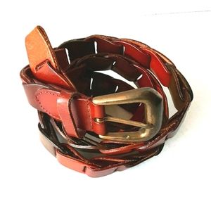 VINTAGE Multi Tonal Link Leather Belt